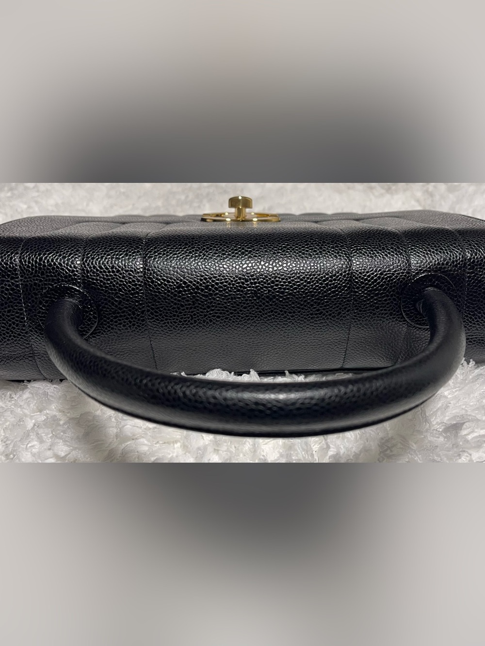 Authentic CHANEL Vintage Mademoiselle Kelly Black Caviar Bag - Picture 15 of 16